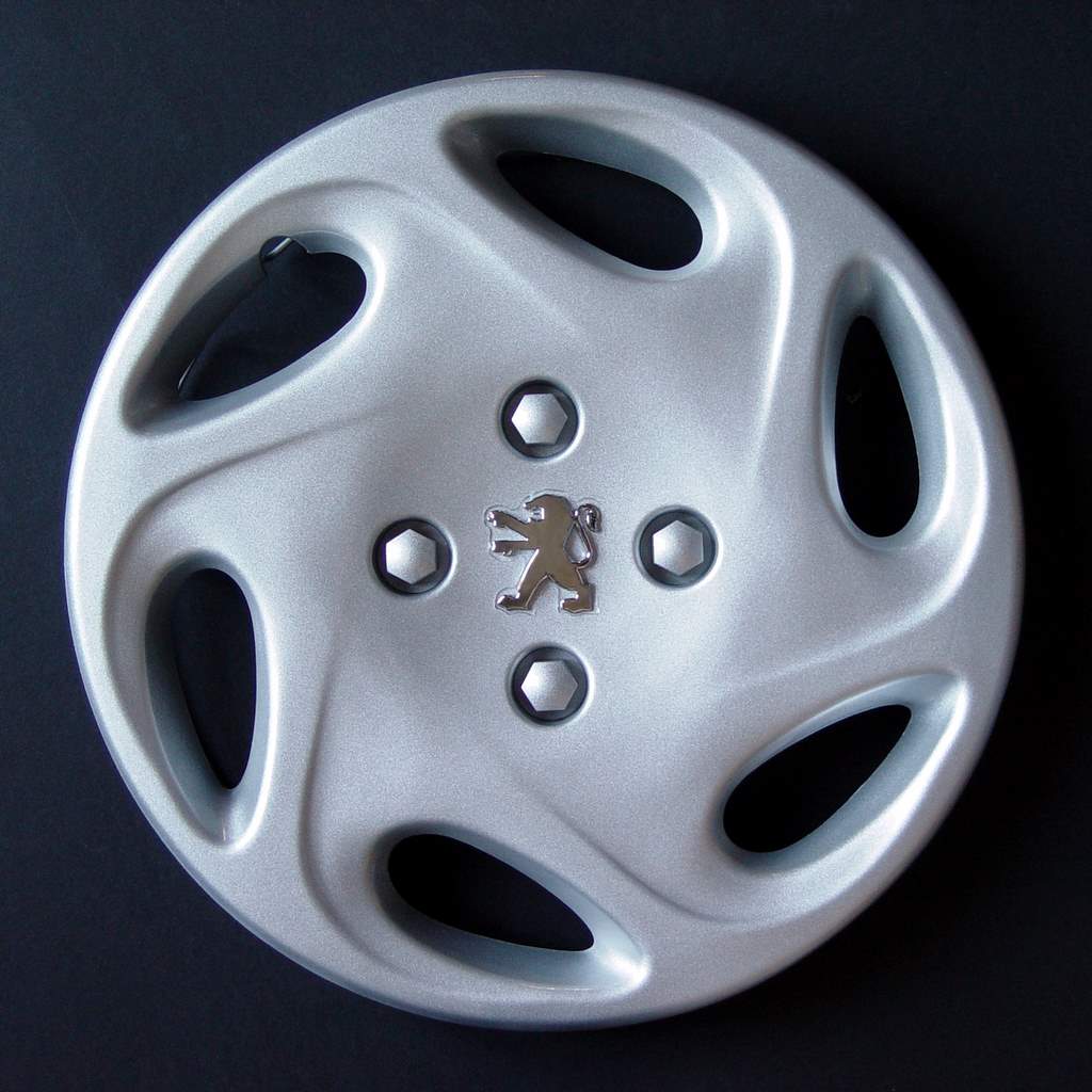TAMPOES RODA PEUGEOT JT 13 LOGO CROMADO