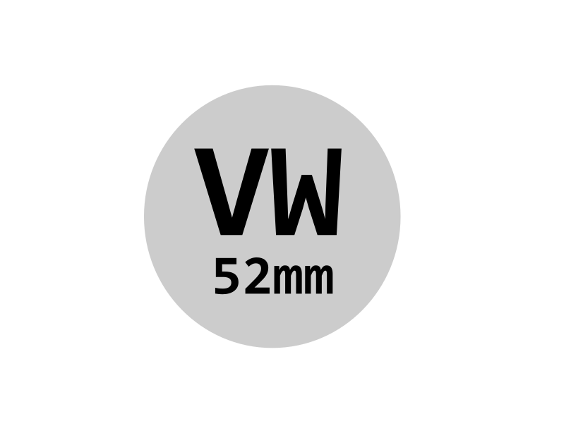 CHAPA AUTOCOLANTE 52MM VW 4UN