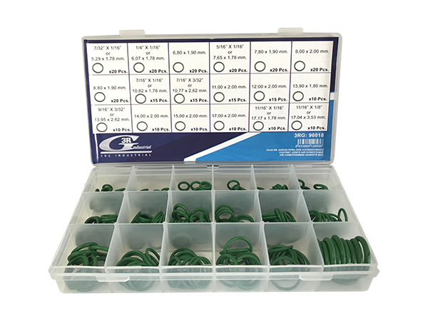 EXPOSITOR DE O-RINGS P/ AR CONDICIONADO EM BORRACHA 270PCS