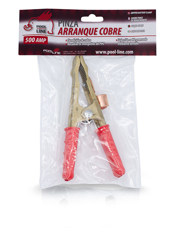 PINÇA DE BATERIA 500AMP EM COBRE VERM. (UN)