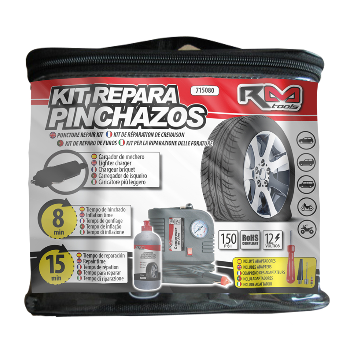 KIT REPARAÇAO PNEUS - 500ml
