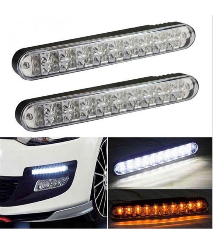 LUZ DIURNA 30LED 6000K COM LUZ INTERMITENTE