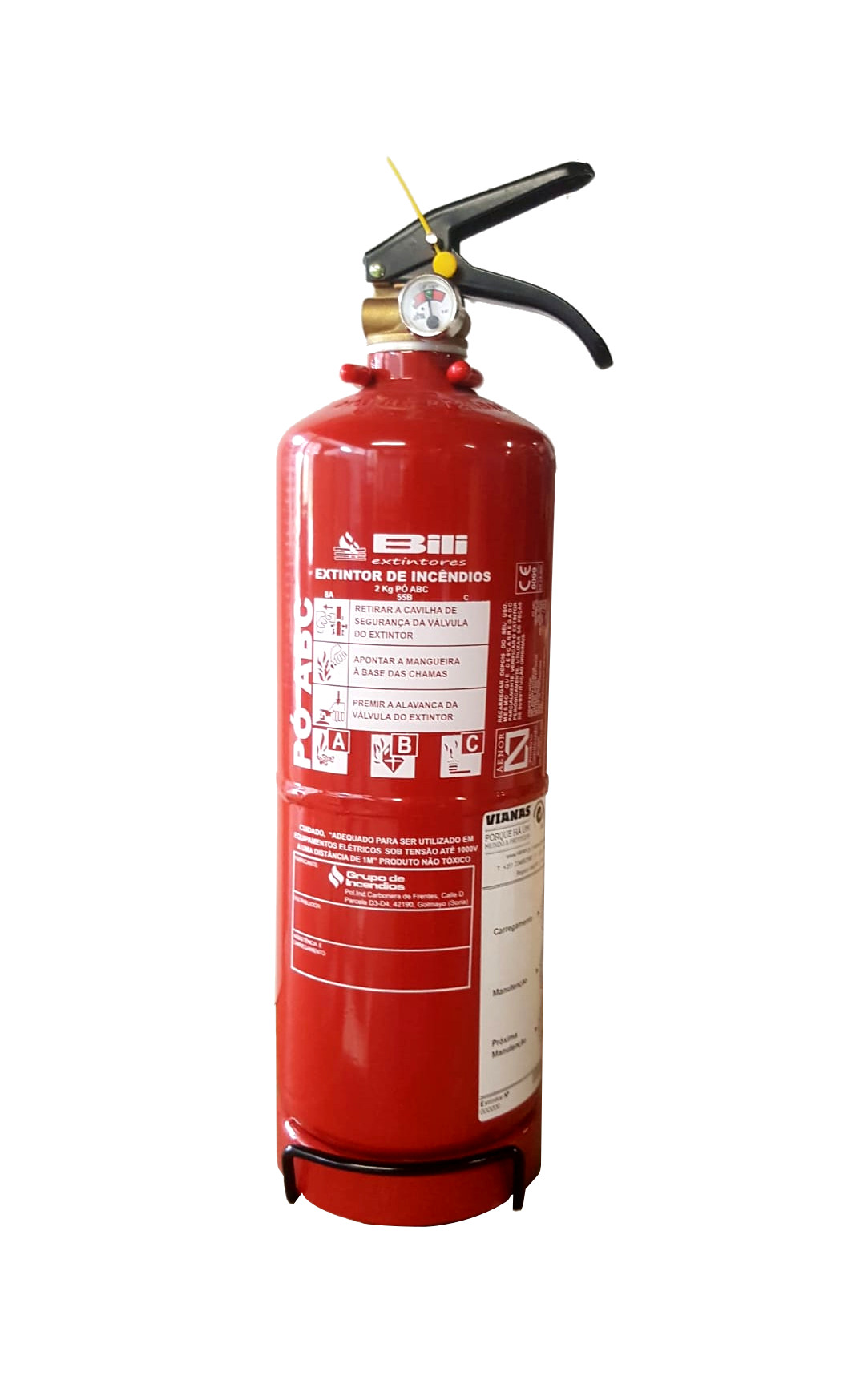 EXTINTOR HOMOLOGADO ABC 2KG MOD. PI-2
