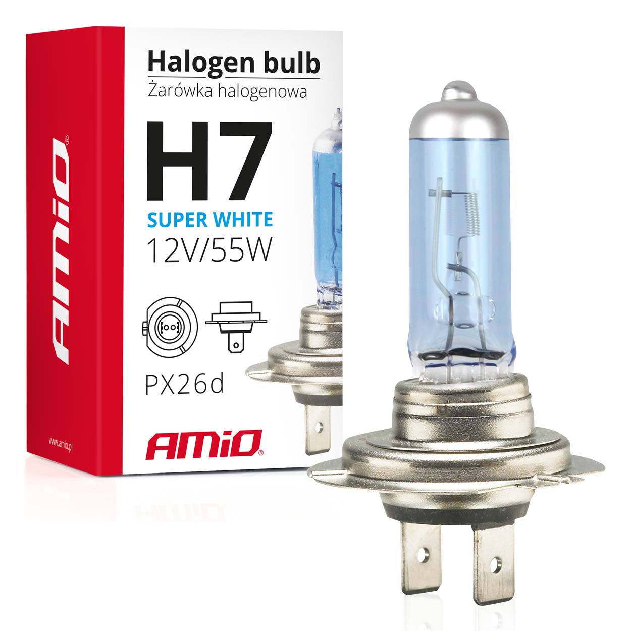 LAMPADA HALOGENIO  H7 12V 55W SUPER WHITE