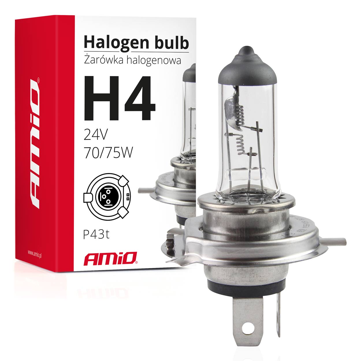 LAMPADA HALOGENIO  H4 24V 70/75W EM CAIXA