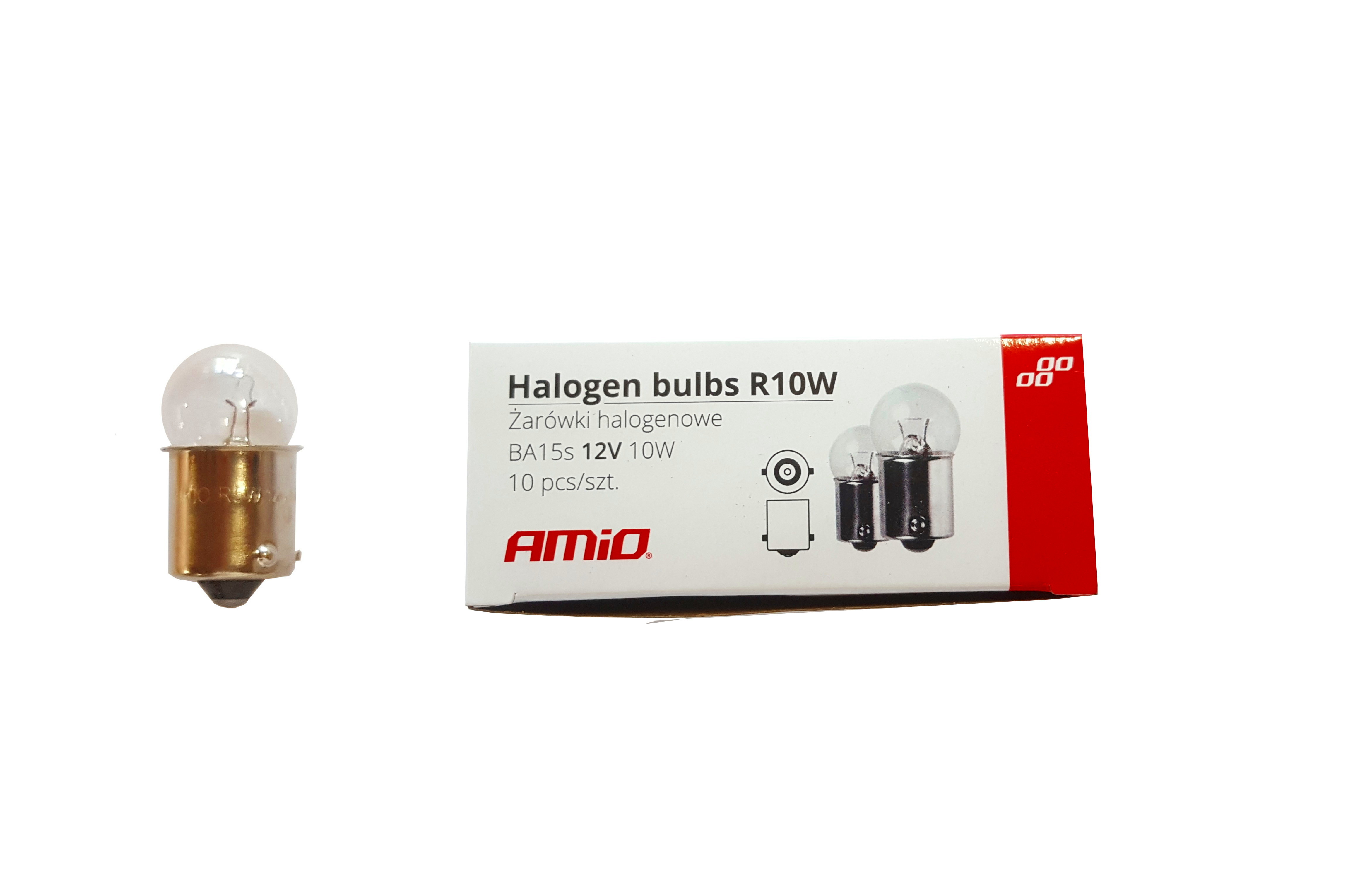LAMPADAS 10W COM CASQUILHO BA15S 12V (10UN)