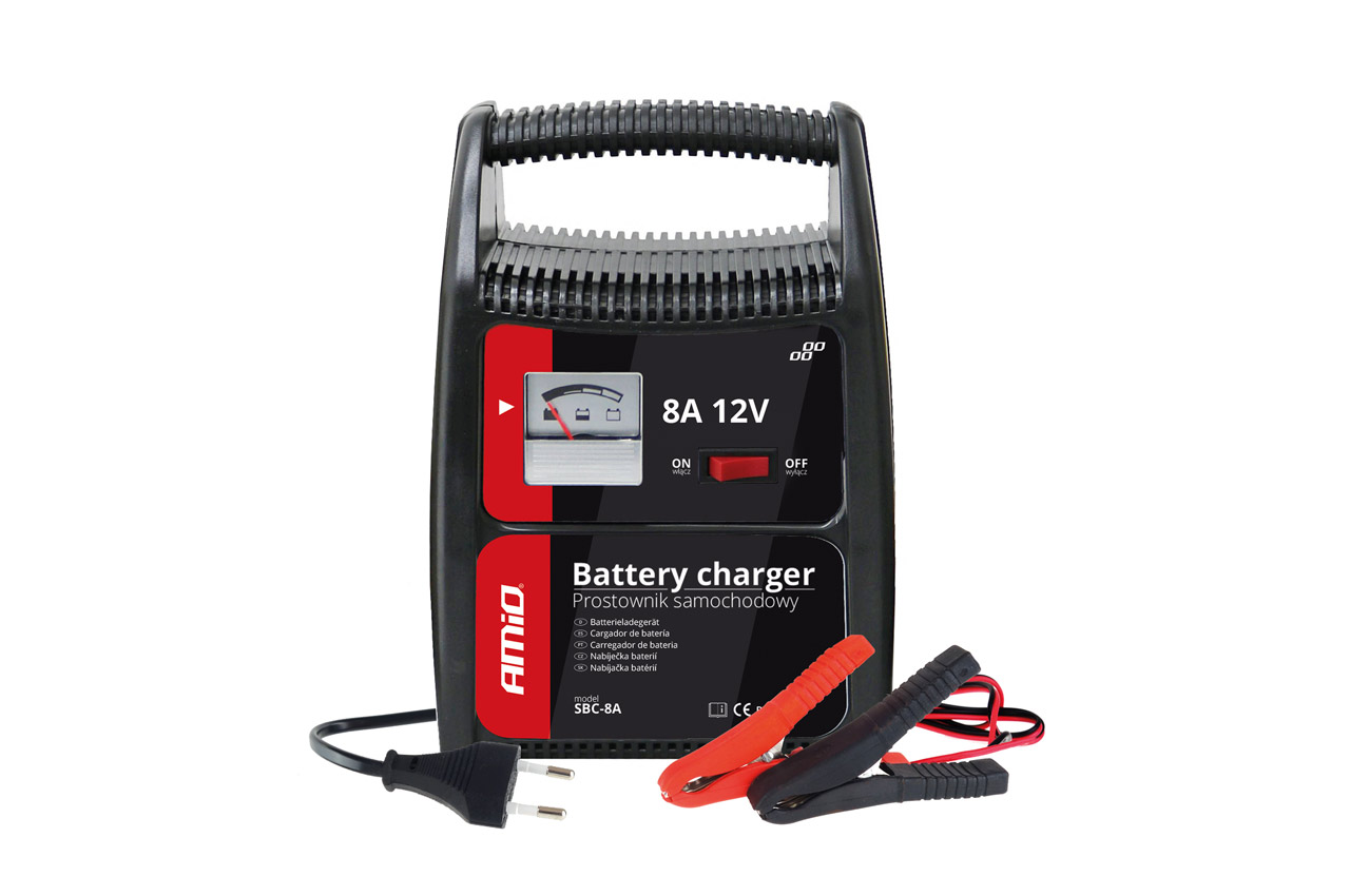 CARREGADOR DE BATERIA 8AMP 12V C/ AMPERIMETRO