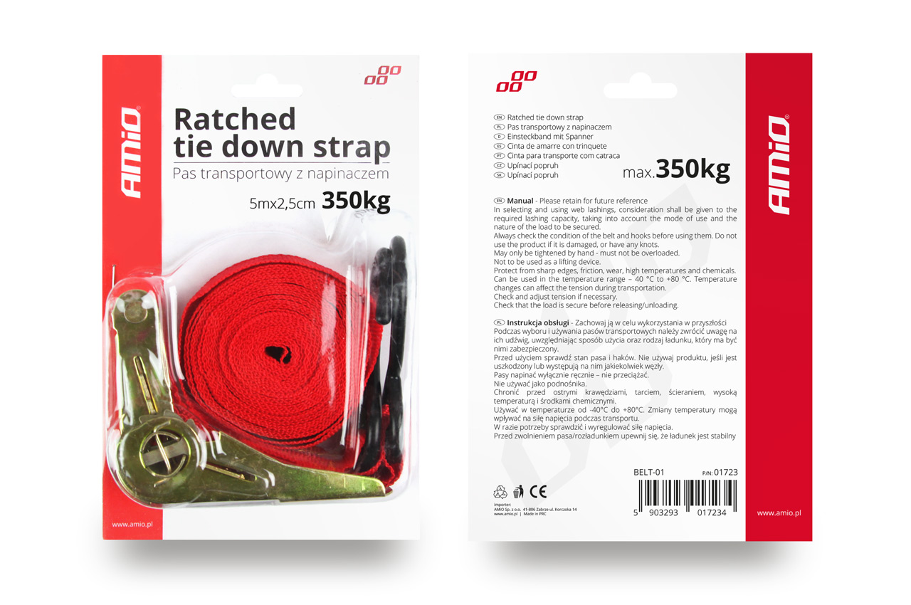 CINTA DE CARGA C/ROQUETE 5M 2,5CM   350KG