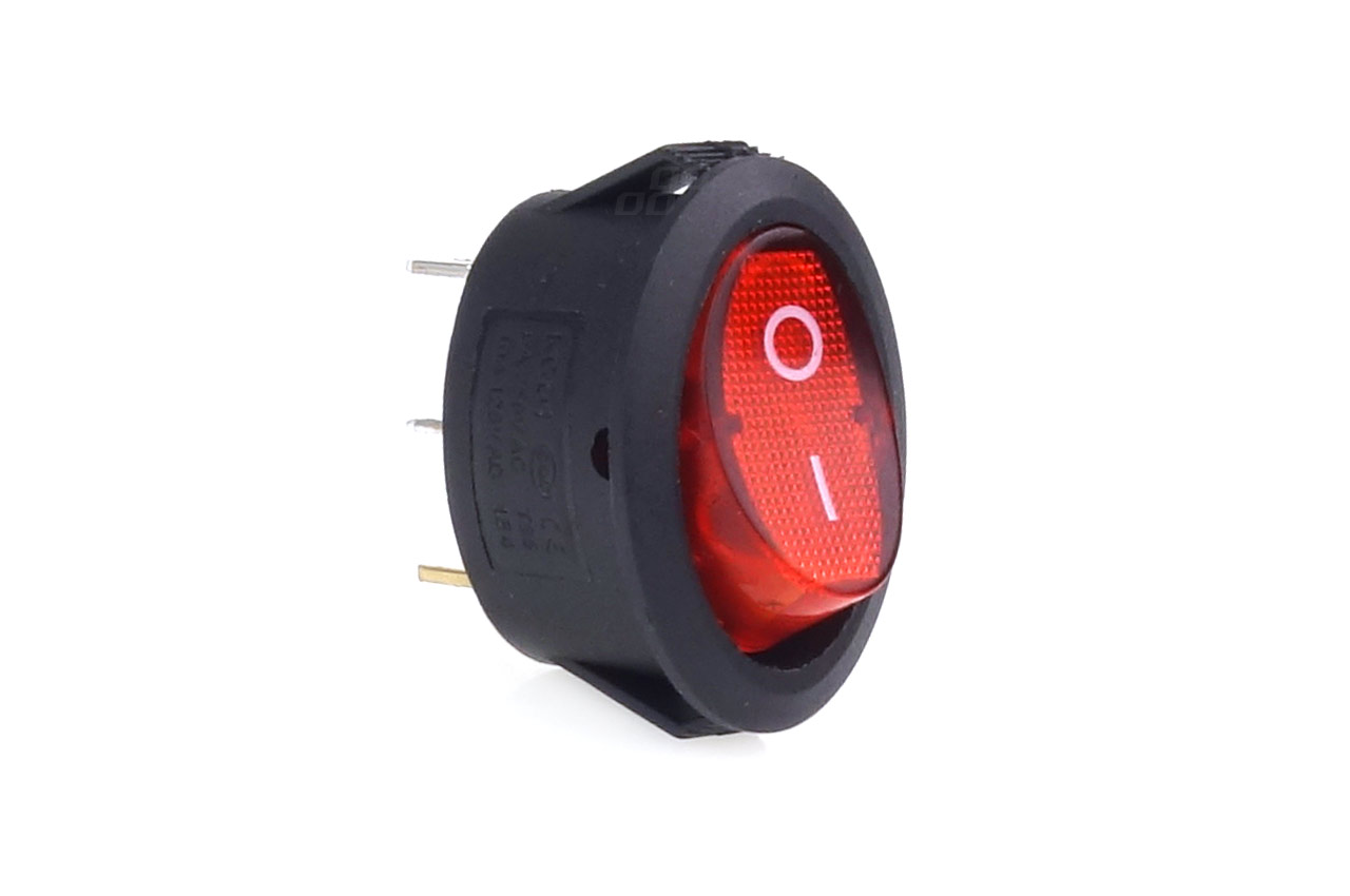 INTERRUPTOR OVAL VERMELHO 12/230V ON/OFF