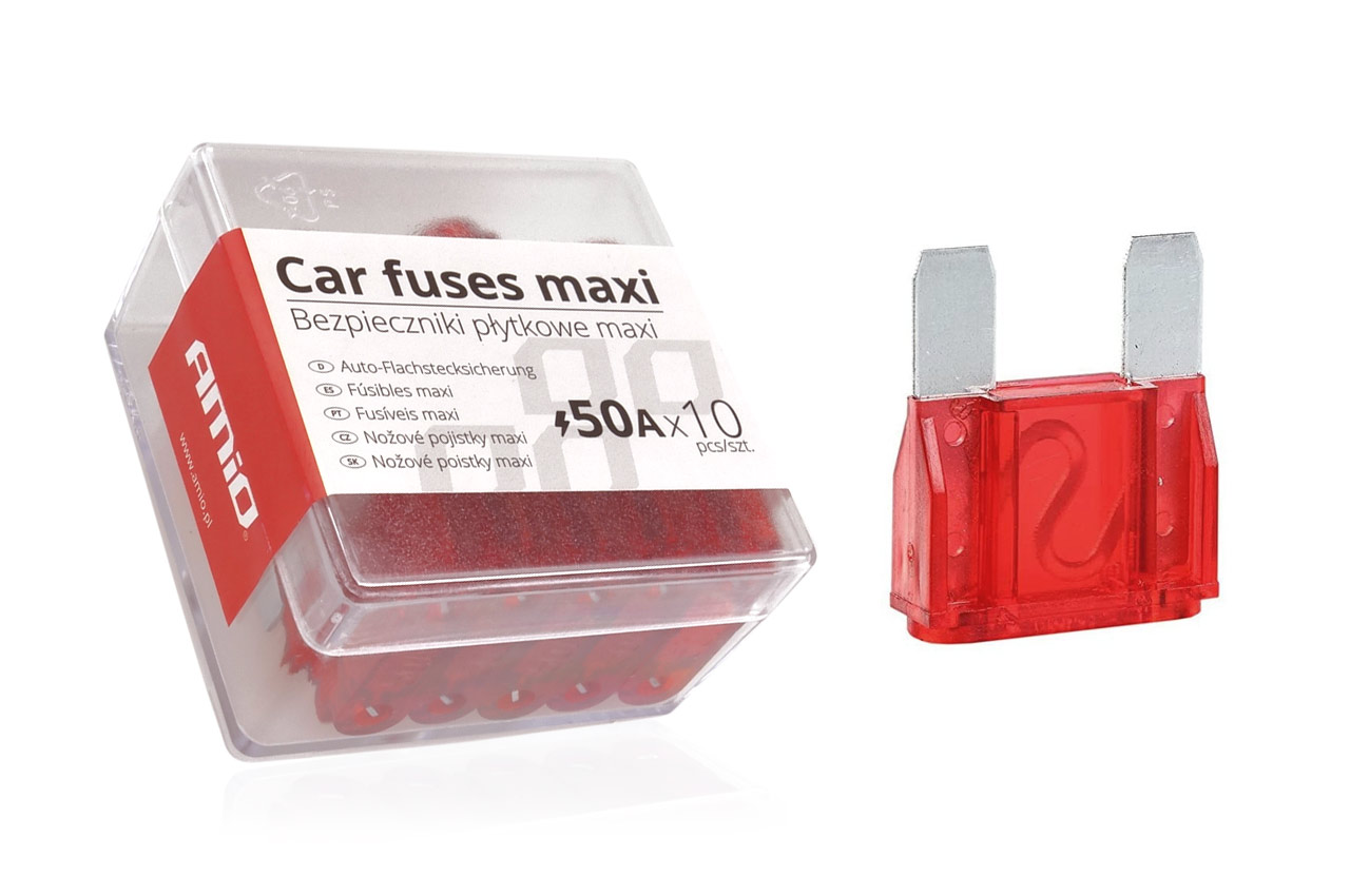CAIXA DE 10 FUSIVEIS MAXI 50AMP