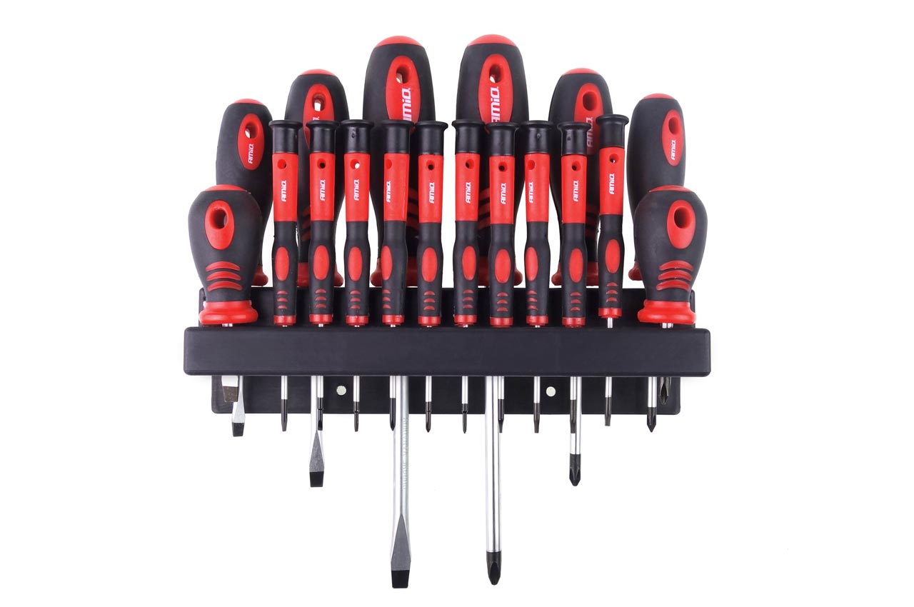 KIT DE CHAVES FENDA E ESTRELA 18PCS COM SUPORTE