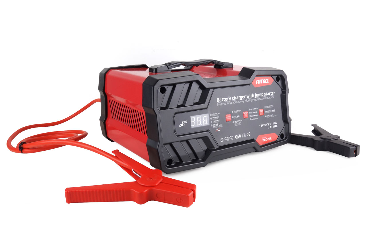 CARREGADOR DE BATERIA 12AMP 12/24V C/ BOOSTER 75AMP