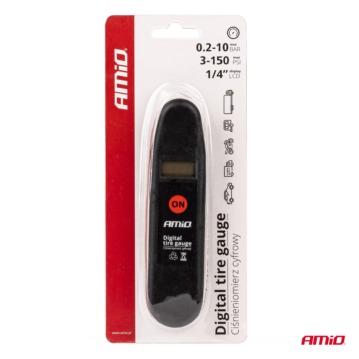 MANOMETRO DE MEDIÇAO DE PNEUS DIGITAL 10 BAR  3-150 PSI