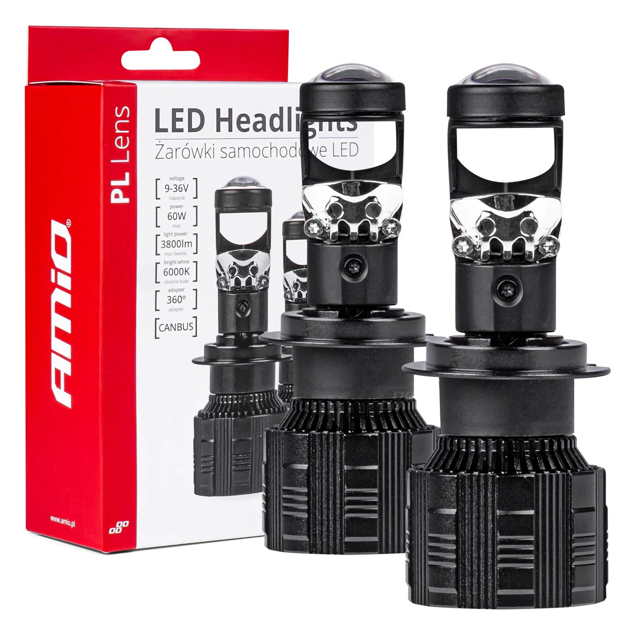 KIT DE LEDS H7X2 9-36V 30W COM LENTE CANBUS 5000K 1899LM