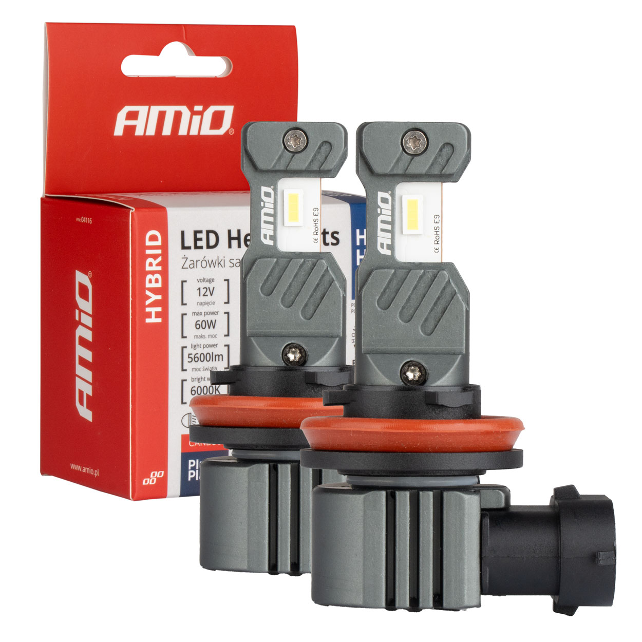 KIT DE LEDS HIBRID SERIES H8/9/11/16X2 6000K CANBUS 60W