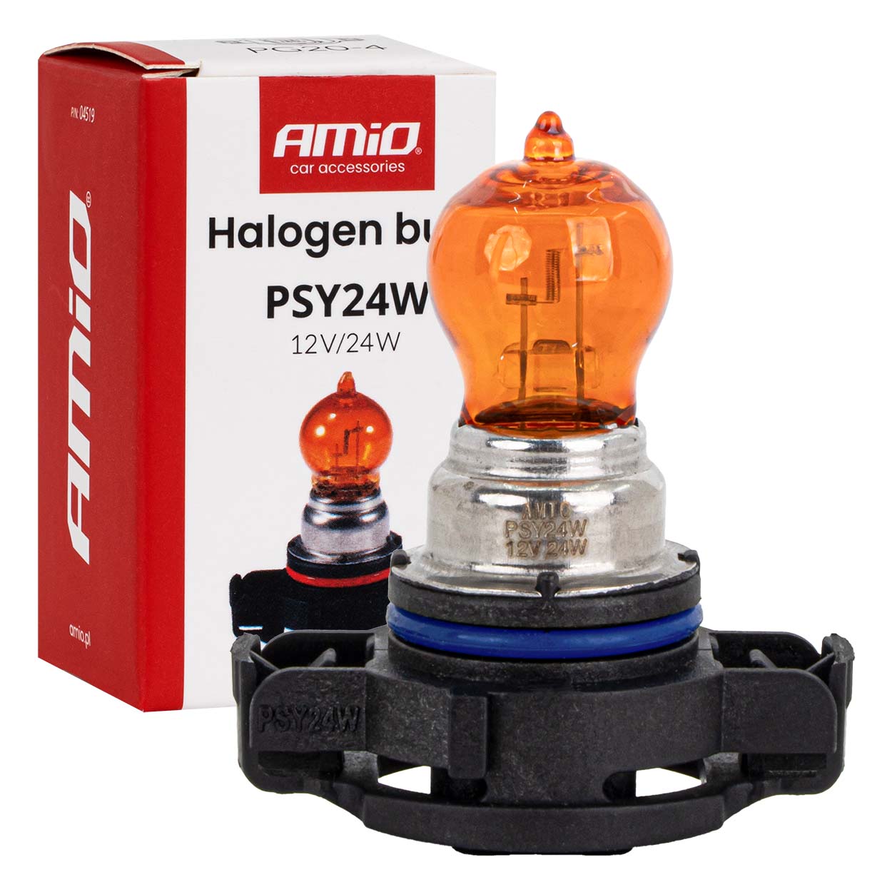 LAMPADA HALOGENIO PSY24W 12V 24W COR AMBAR (CAIXA)