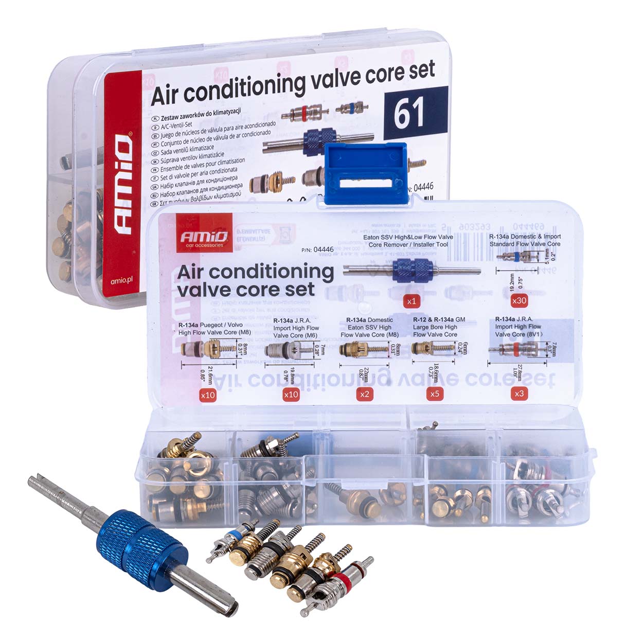 KIT DE 61 PCS PARA VALVULAS DO AR CONDICIONADO