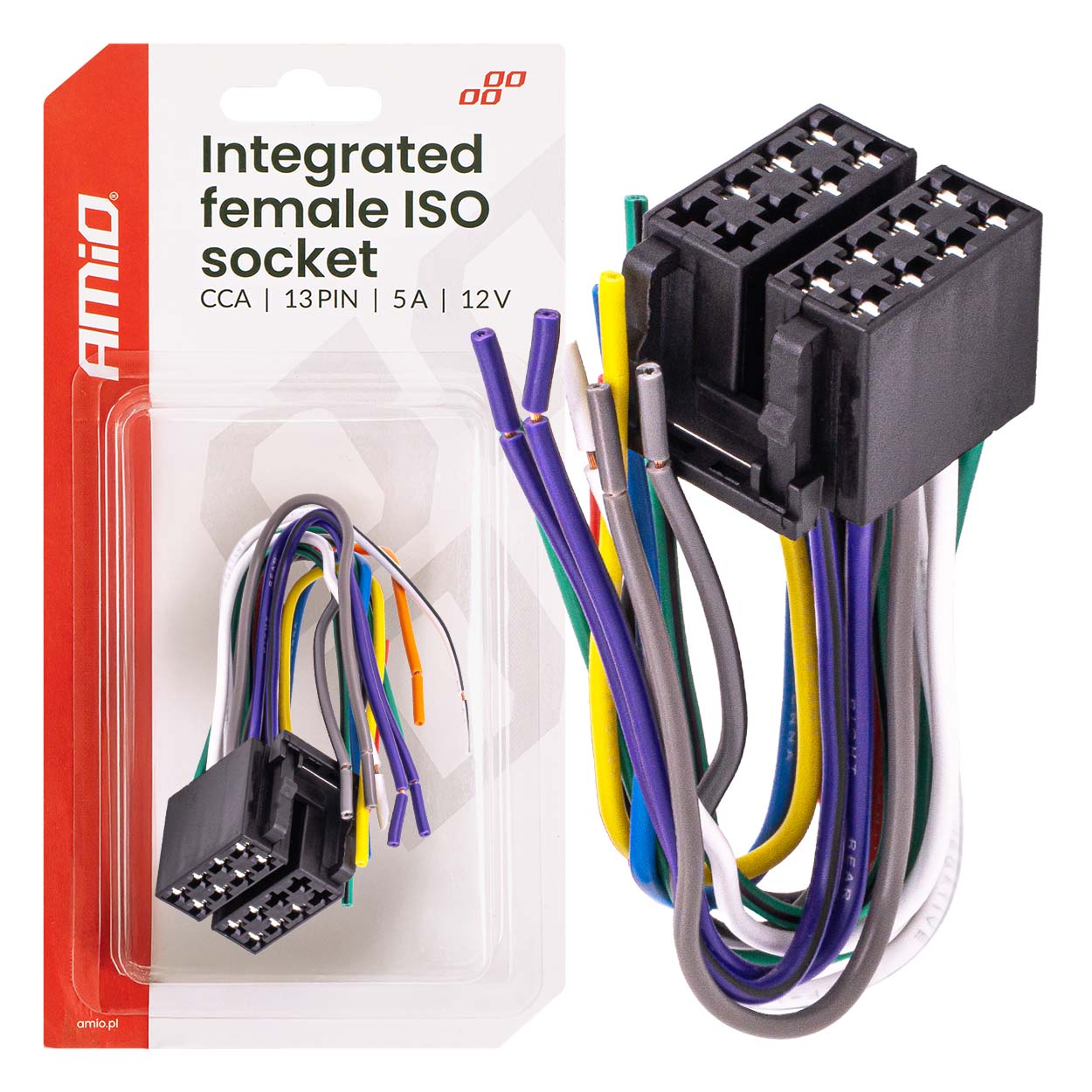 FICHA ISO FEMEA INTEGRADA CCA 13PIN 5A 12V
