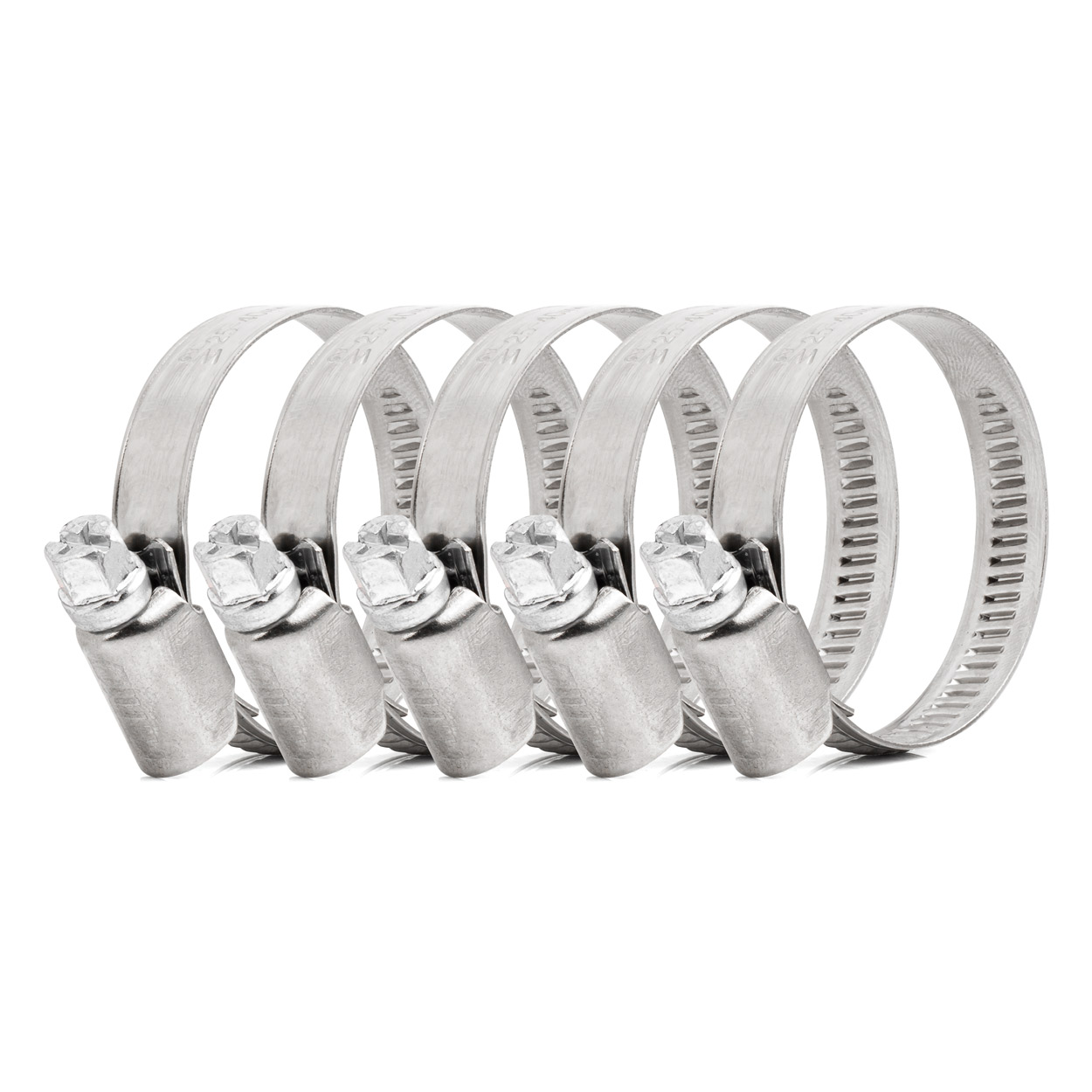 KIT DE 5 ABRAÇADEIRAS METALICAS 25-40mm/9mm W2 EM BLISTER