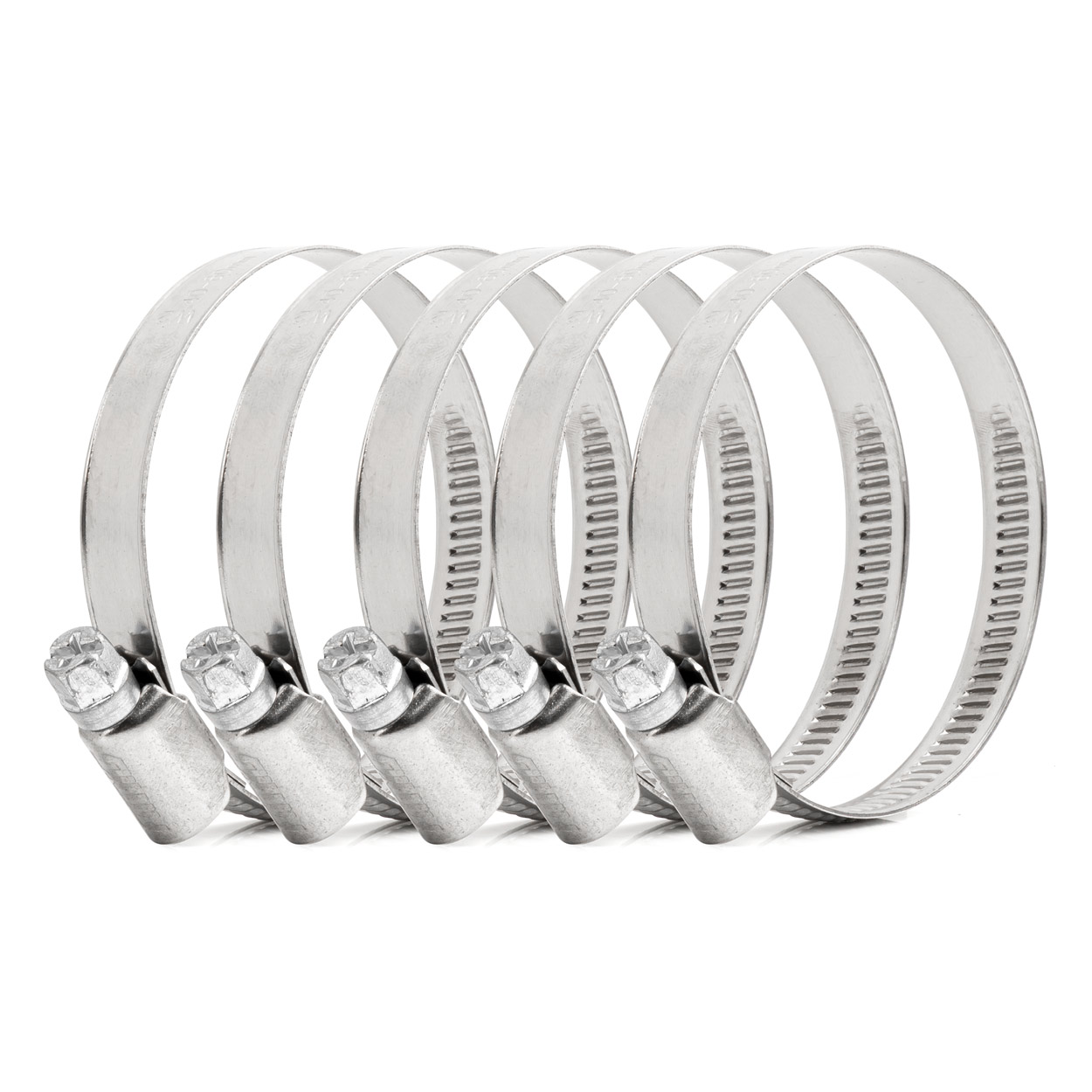KIT DE 5 ABRAÇADEIRAS METALICAS 40-60mm/9mm W2 EM BLISTER