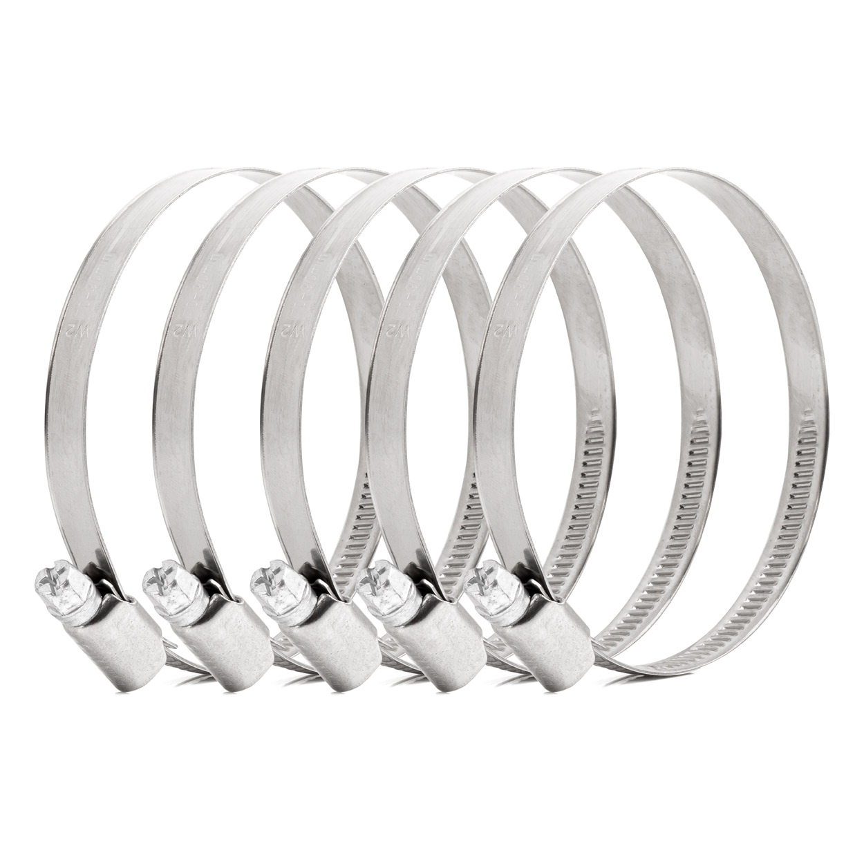 KIT DE 5 ABRAÇADEIRAS METALICAS 70-90mm/9mm W2 EM BLISTER