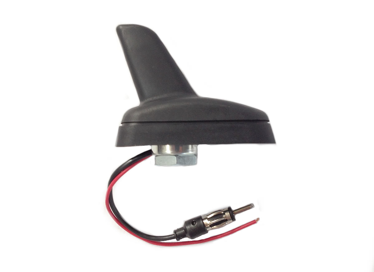 ANTENA TUBARAO TIPO MERCEDES AM/FM AMPLIFICADA