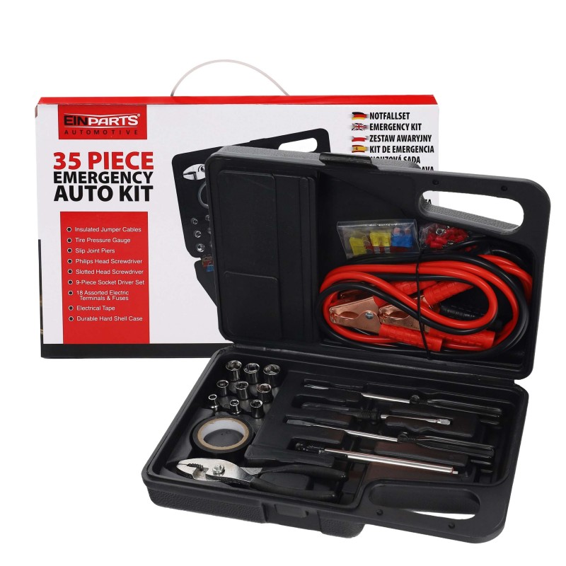 KIT DE EMERGENCIA AUTO COM 34 PEÇAS