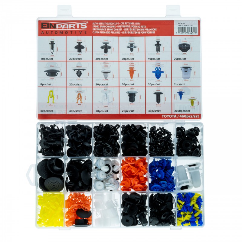 CAIXA DE MOLAS DE FIXAÇAO PARA TOYOTA  460PCS