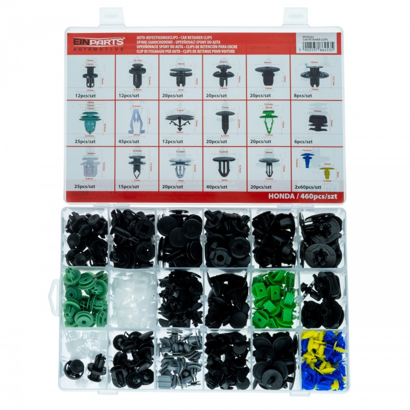 CAIXA DE MOLAS DE FIXAÇAO PARA HONDA  460PCS
