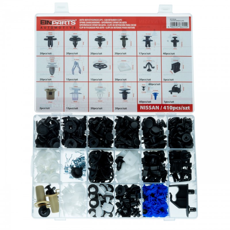 CAIXA DE MOLAS DE FIXAÇAO PARA NISSAN  410PCS