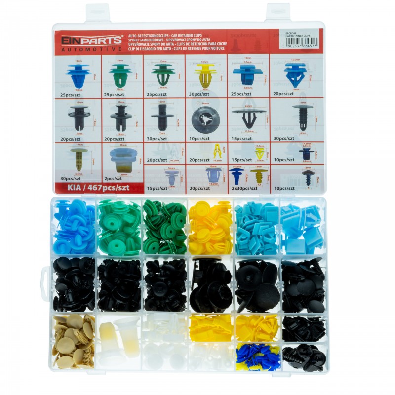 CAIXA DE MOLAS DE FIXAÇAO PARA KIA  467PCS