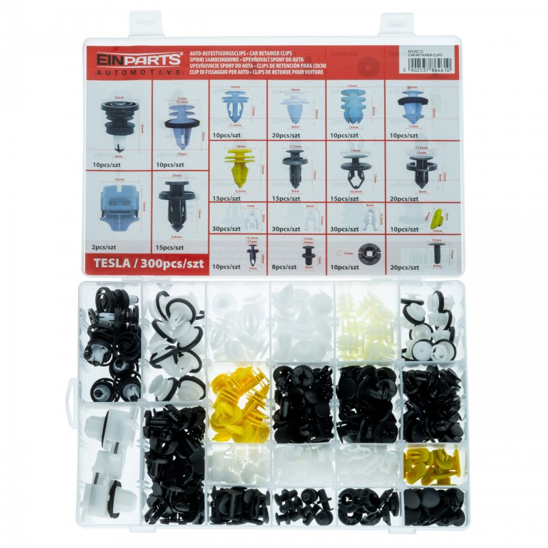 CAIXA DE MOLAS DE FIXAÇAO PARA TESLA  300PCS