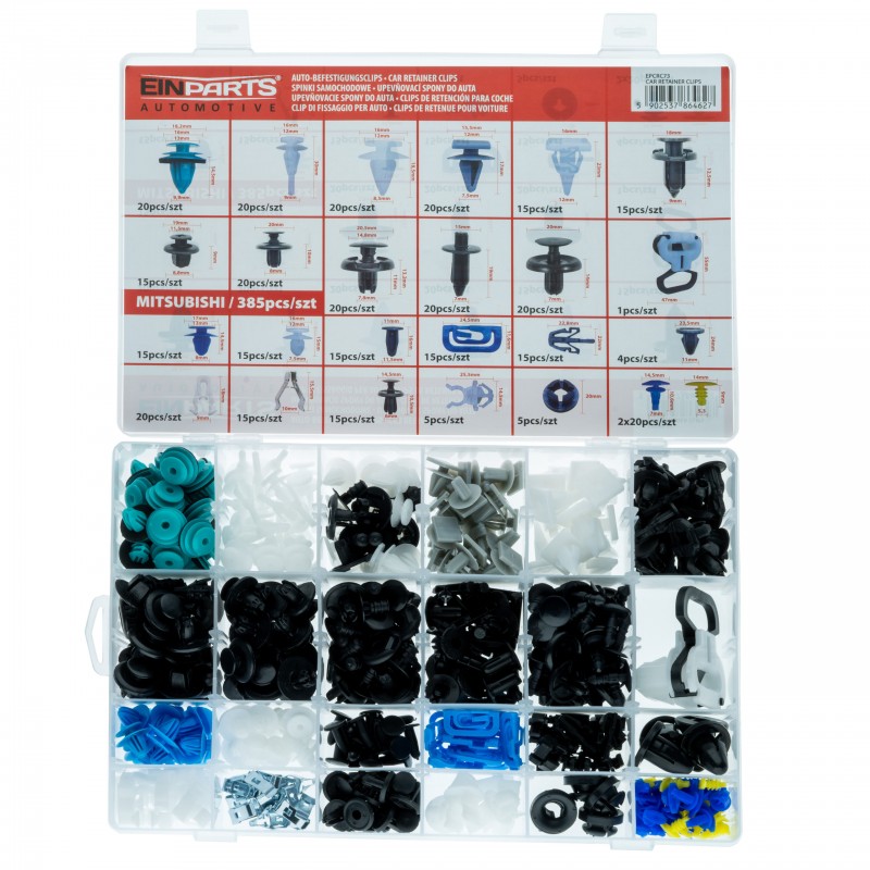 CAIXA DE MOLAS DE FIXAÇAO PARA MITSUBISHI  385PCS