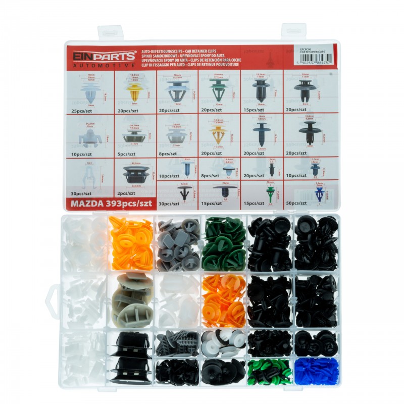 CAIXA DE MOLAS DE FIXAÇAO PARA MAZDA  393PCS