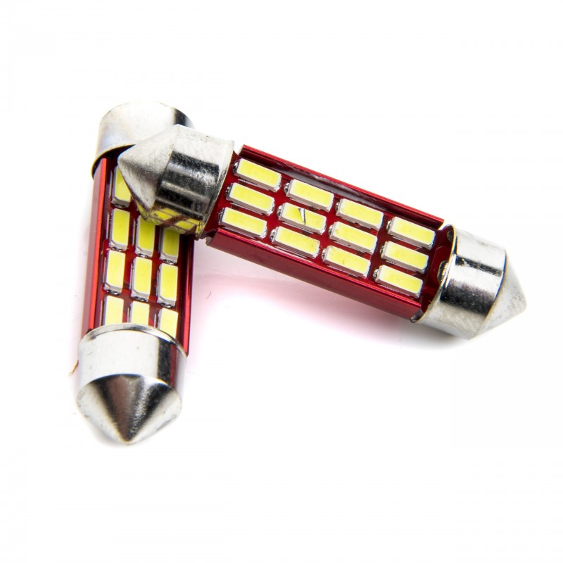 LEDS TUBULARES CANBUS C5W 36MM  9/16V 6000K