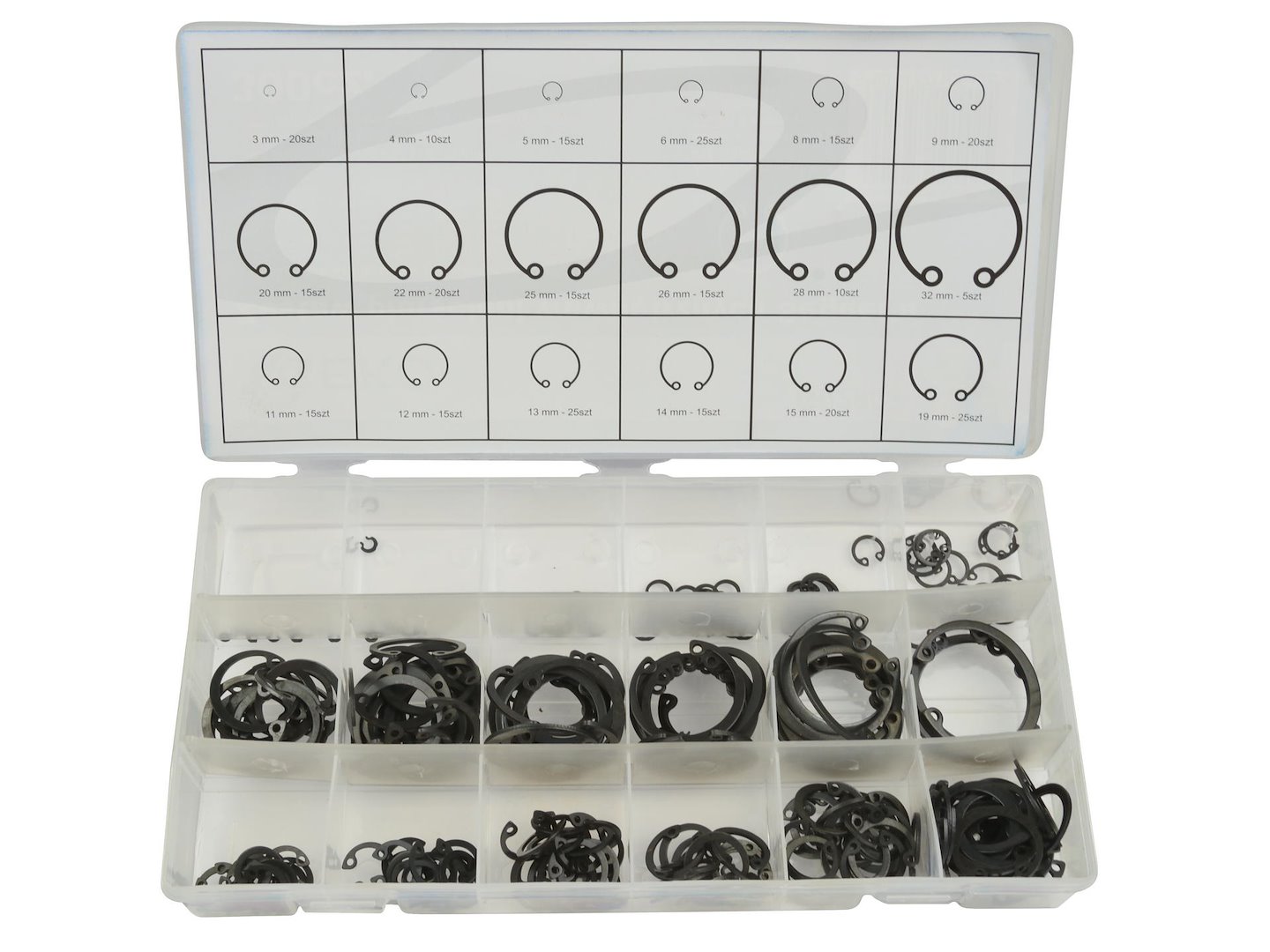 CAIXA 300 PCS  DE ANEIS DE RETENÇÃO INTERNOS   3-32mm