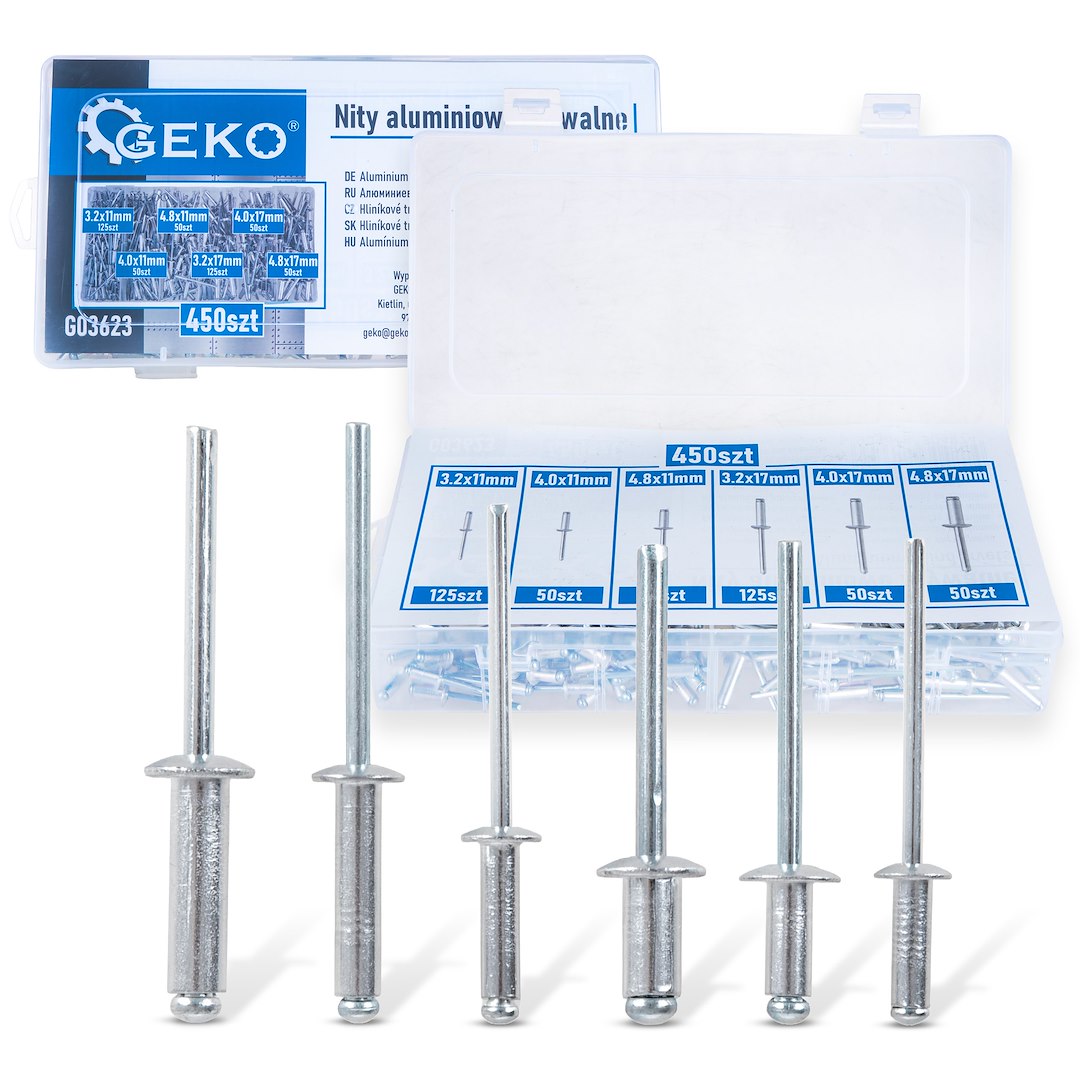 CAIXA DE REBITES DE ALUMINIO (450 PCS)