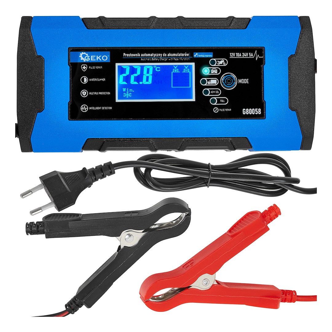 CARREGADOR DE BATERIA INTELIGENTE 12/24V 10A
