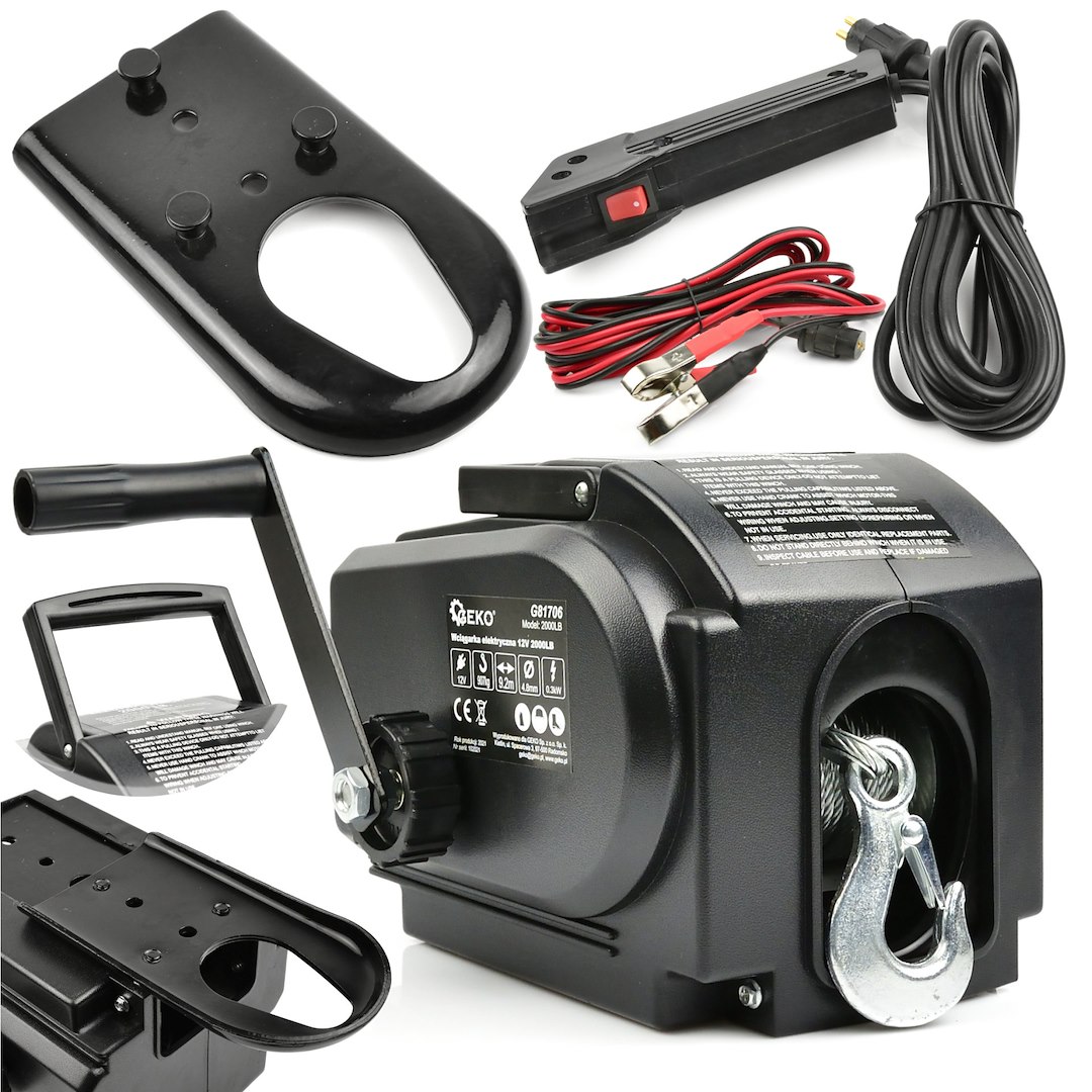 GUINCHO ELETRICO PORTATIL 12V  2000LB