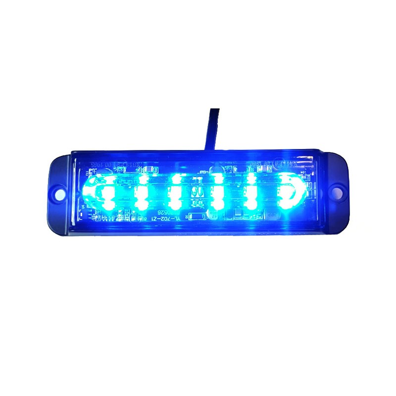 FAROLIM STROBE AZUL 6 LEDS 12/24V