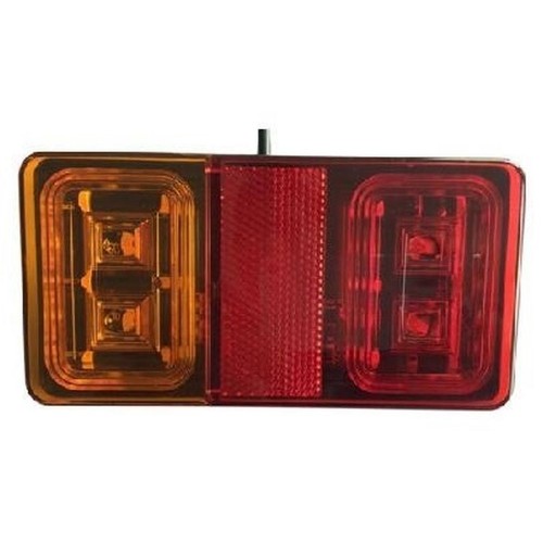 FAROLIM RETANGULAR EM LED 4 FUNÇOES 10-30V