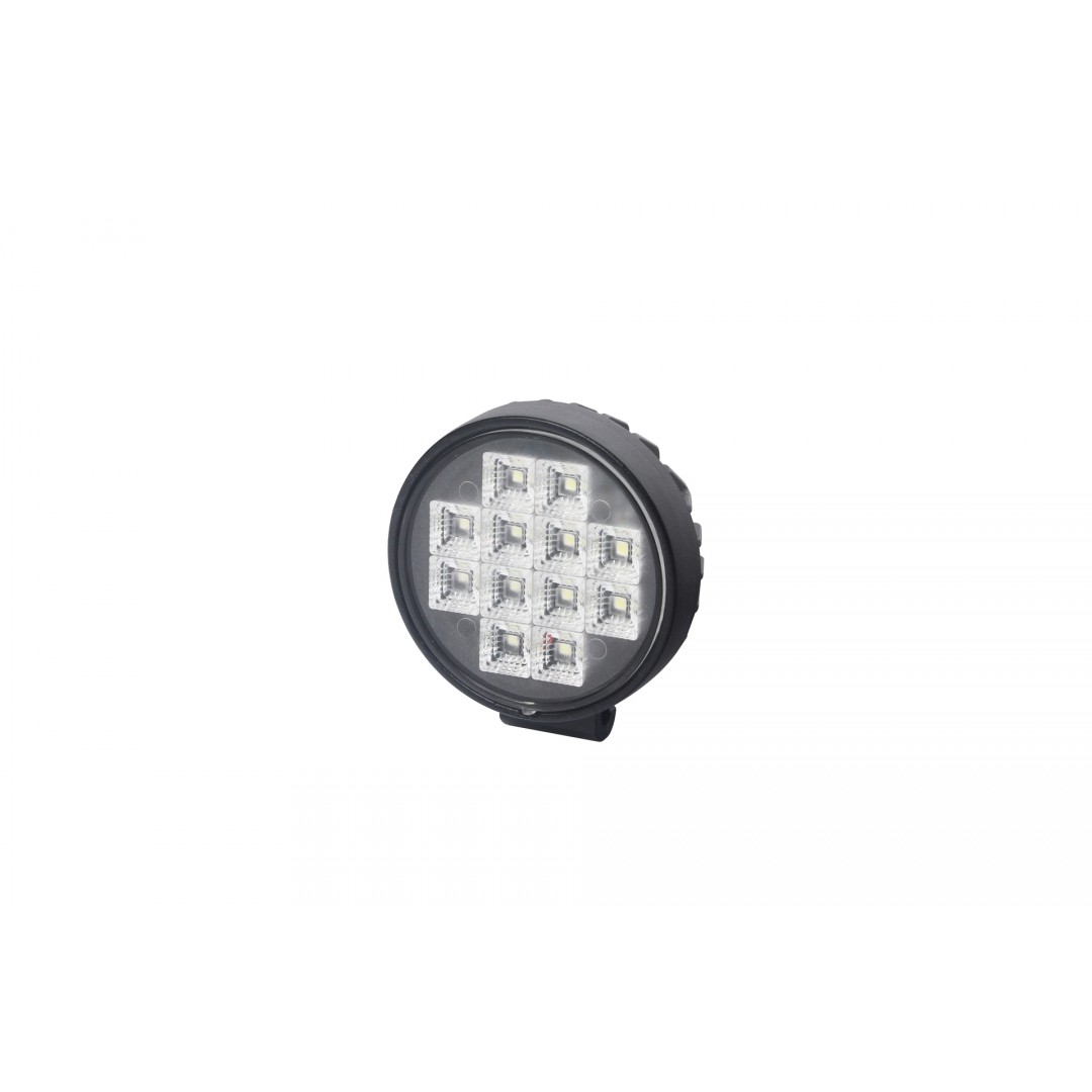 FAROL DE TRABALHO C/INTER. EM LED REDONDO, 12 LEDS