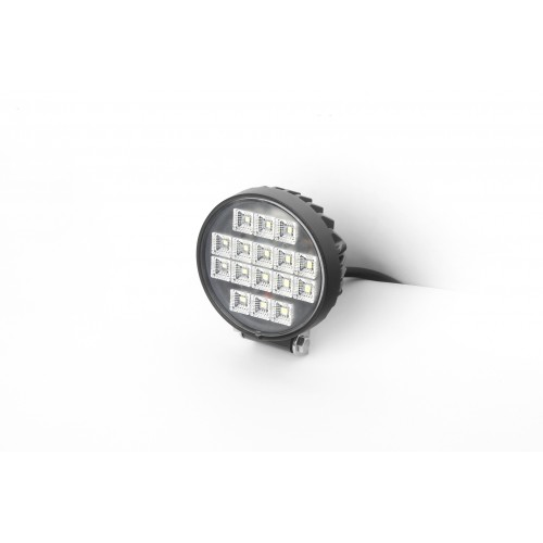 FAROL DE TRABALHO 16 LEDS REDONDO C/INT