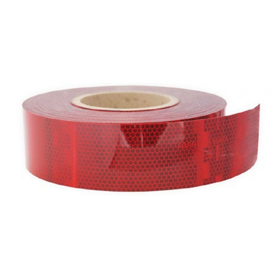 FITA REFLETORA PARA TRAILER VERMELHA - 1 METRO/50 MT ROLO