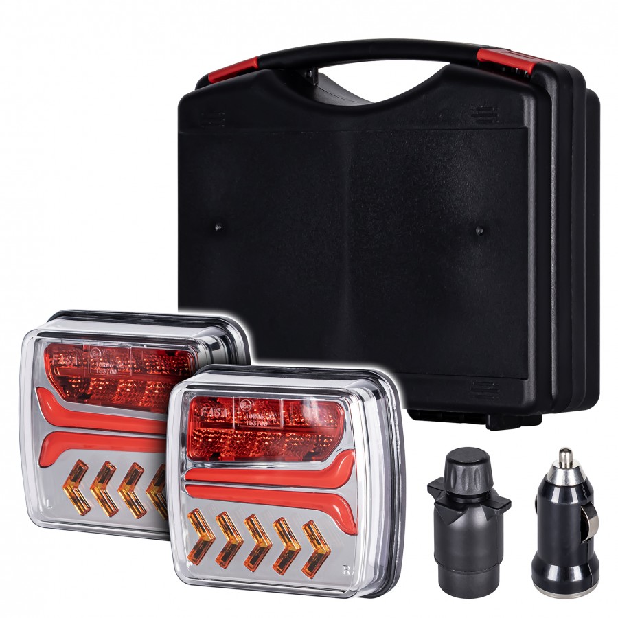 KIT SINALIZAÇÃO TRASEIRA LED MAGNETICO 12/24V