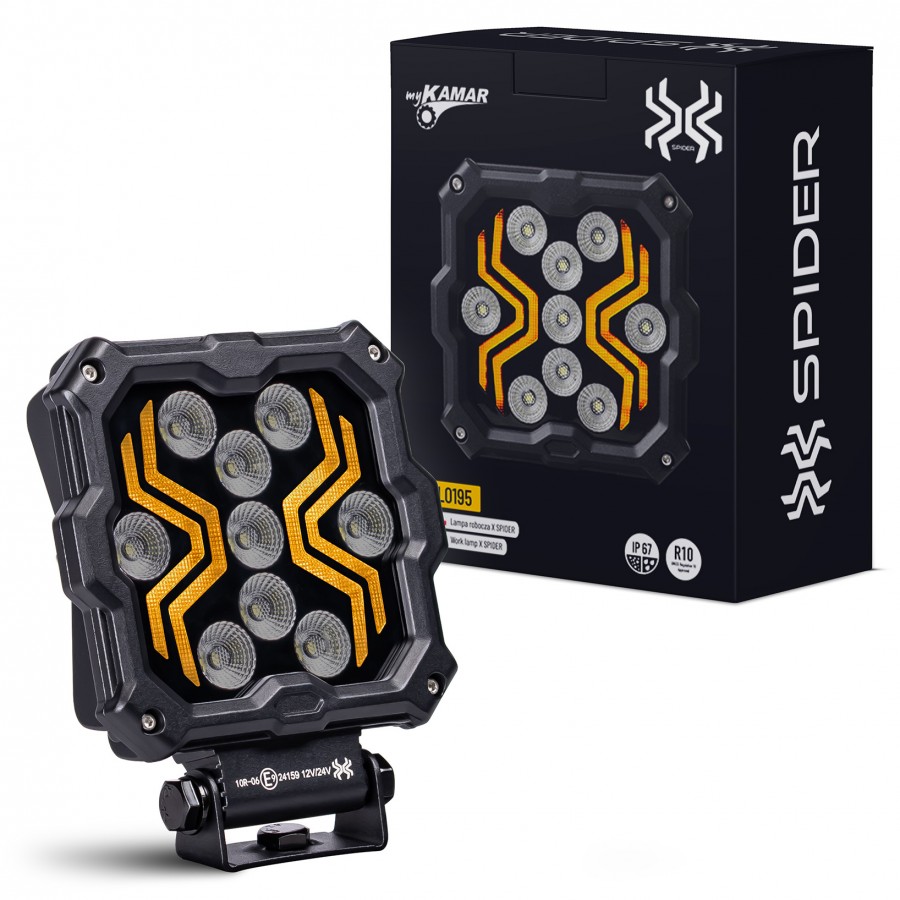 FAROL DE TRABALHO QUADRADO   X-SPIDER 2
