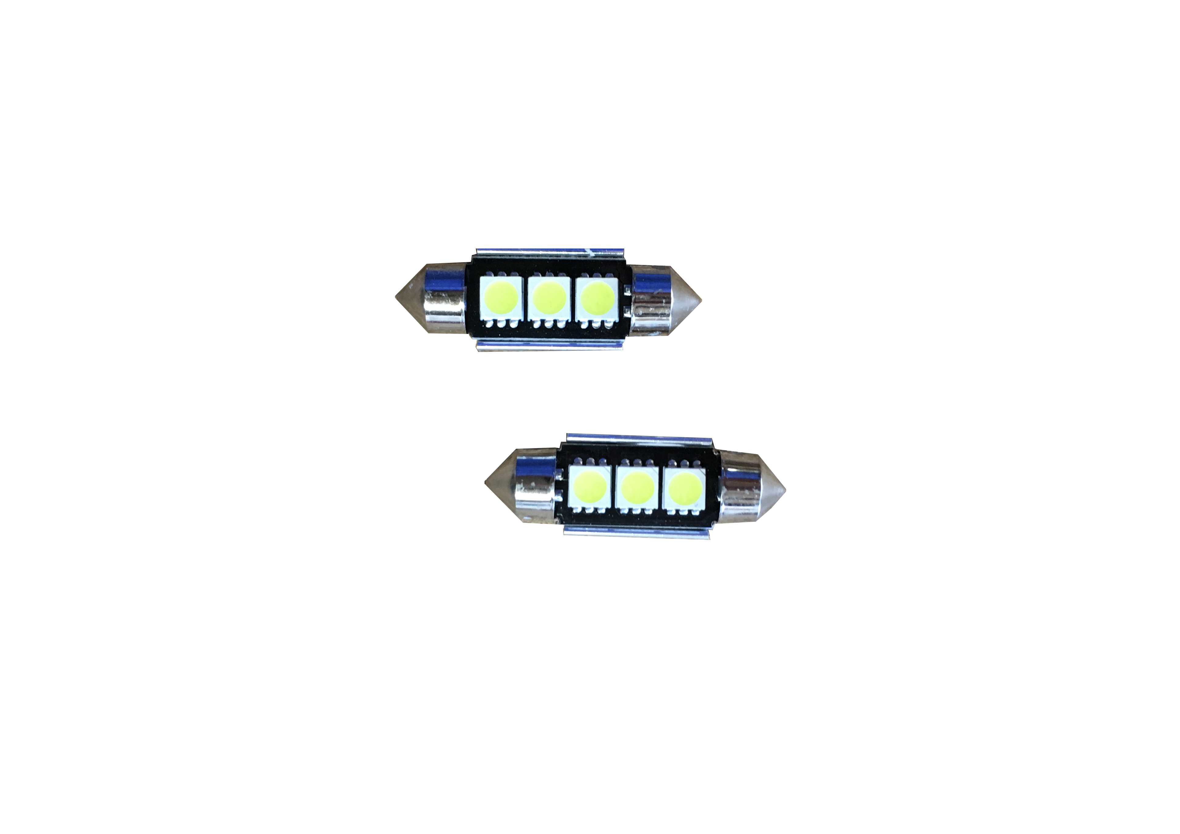 LEDS TUBULARES 3 SMD 36MM CANBUS BRANCOS