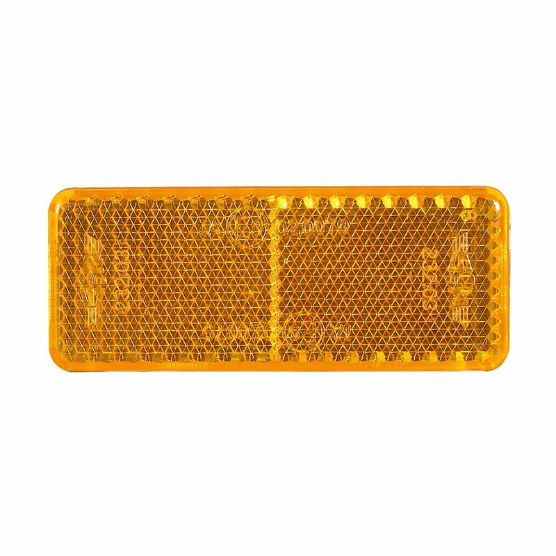 REFLECTOR AMBAR RECTANGULAR 70X28MM ADESIVO R3