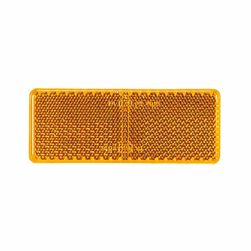 REFLECTOR AMBAR RECTANGULAR 88X35MM ADESIVO R12