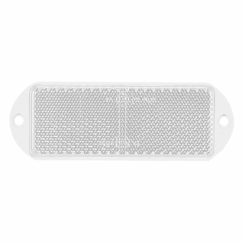 REFLECTOR BRANCO RECTANGULAR 108X38MM PARAFUSO  R12